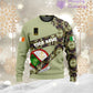 Personalized Ireland Soldier/ Veteran Camo With Name And Rank Ugly Sweater 3D Printed  - 17065728