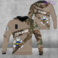 Pull moche personnalisé avec camouflage soldat/vétéran finlandais avec nom et grade imprimé en 3D - 3001240001