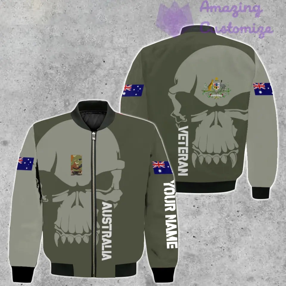 Sweat à capuche personnalisé avec camouflage soldat/vétéran australien avec nom et grade imprimé en 3D - 17080416