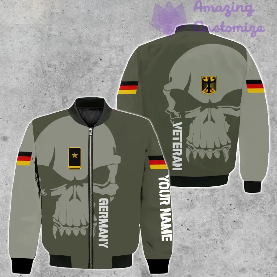 Personalized Germany Soldier/ Veteran Camo With Name And Rank Hoodie 3D Printed  - 1602240001