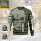 Personalisierter finnischer Soldat/Veteranen-Tarnpullover mit Namen und Rang, 3D-Druck – 1602240001