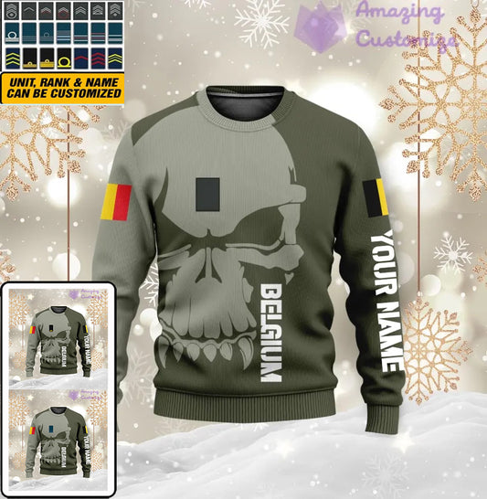 Personalisierter belgischer Soldat/Veteranen-Tarnpullover mit Namen und Rang, 3D-Druck – 1602240001