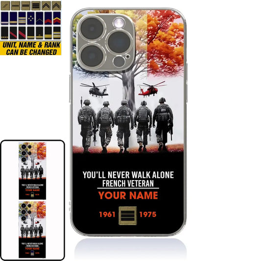 Personalized France Soldier/Veterans With Rank, Year And Name Phone Case Printed - 2302240001