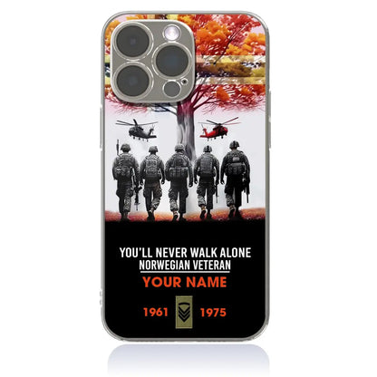 Personalized Norway Soldier/Veterans With Rank, Year And Name Phone Case Printed - 2302240001