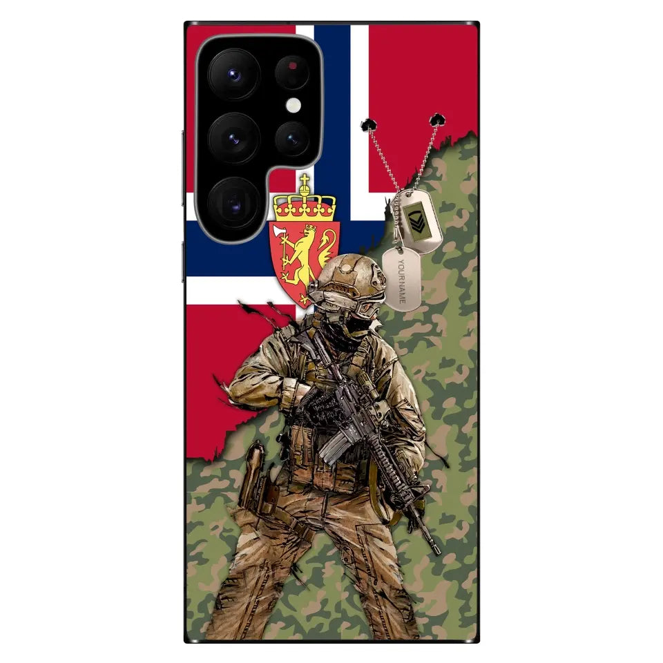 Personalized Norway Soldier/Veterans With Rank And Name Phone Case Printed - 2602240001