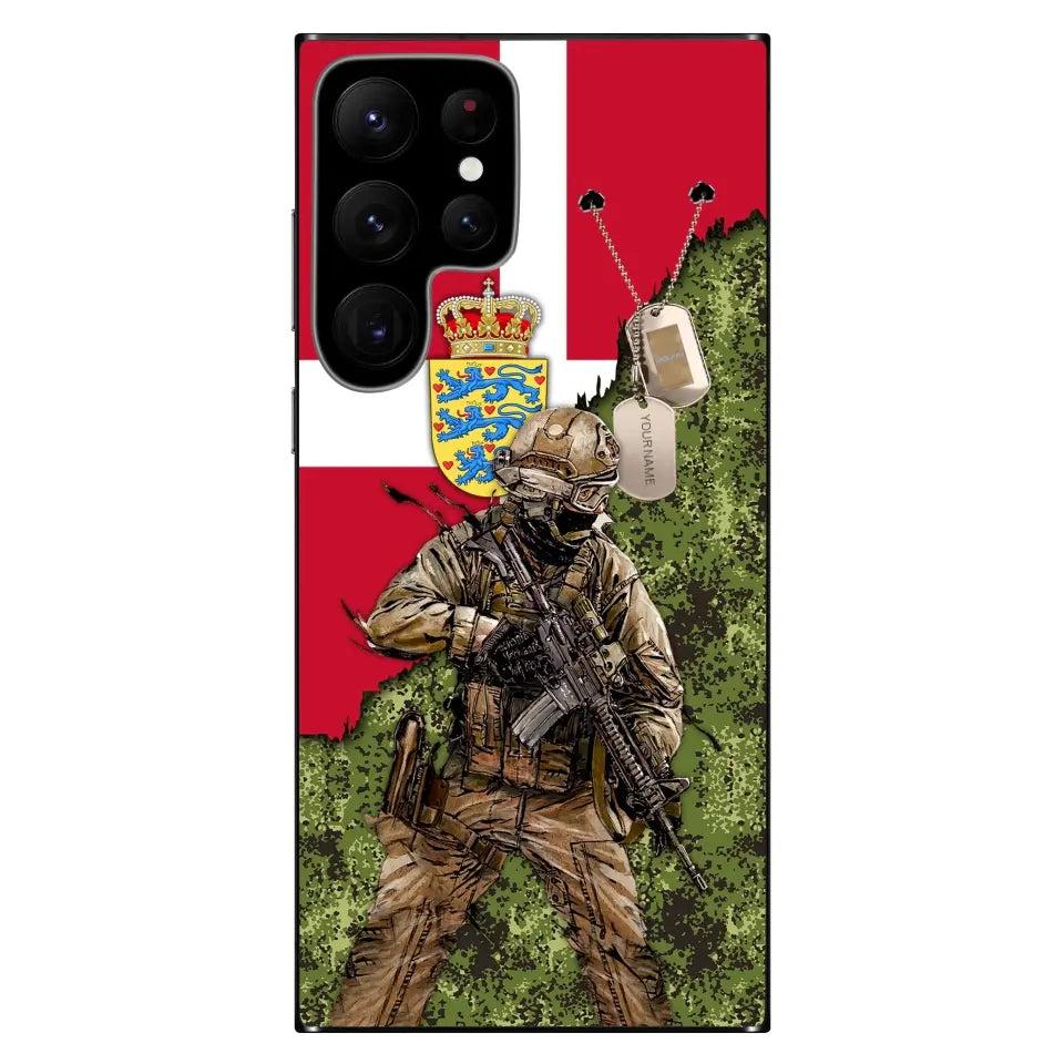 Personalized Denmark Soldier/Veterans With Rank And Name Phone Case Printed - 2602240001