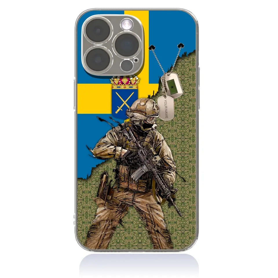 Personalized Sweden Soldier/Veterans With Rank And Name Phone Case Printed - 2602240001