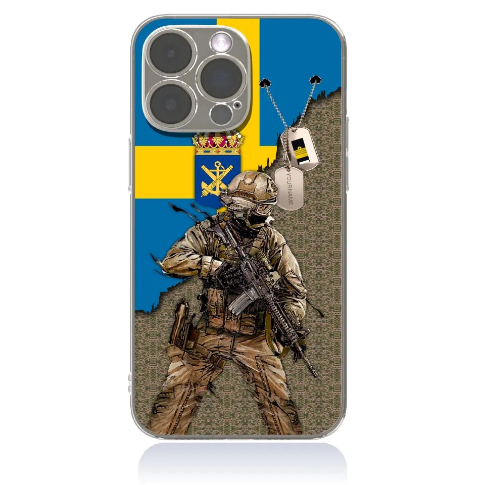 Personalized Sweden Soldier/Veterans With Rank And Name Phone Case Printed - 2602240001