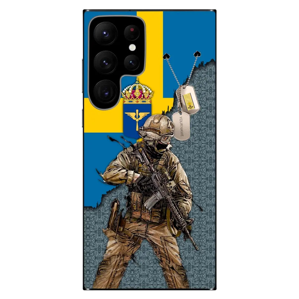 Personalized Sweden Soldier/Veterans With Rank And Name Phone Case Printed - 2602240001