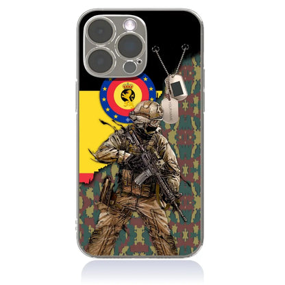 Personalized Belgium Soldier/Veterans With Rank And Name Phone Case Printed - 2602240001