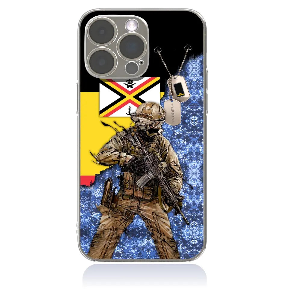 Personalized Belgium Soldier/Veterans With Rank And Name Phone Case Printed - 2602240001