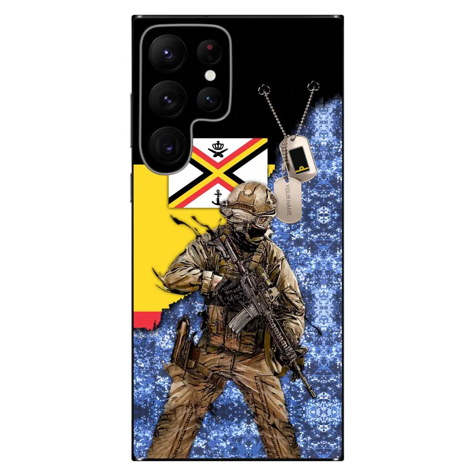 Personalized Belgium Soldier/Veterans With Rank And Name Phone Case Printed - 2602240001