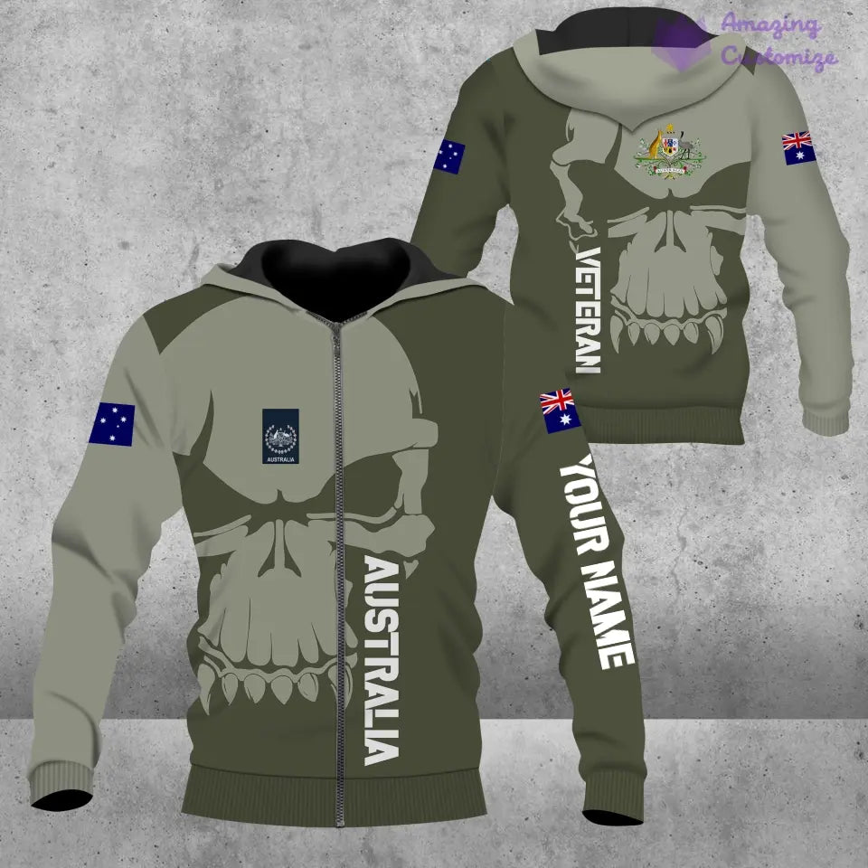 Pull moche personnalisé avec camouflage soldat/vétéran australien avec nom et grade imprimé en 3D - 1602240001