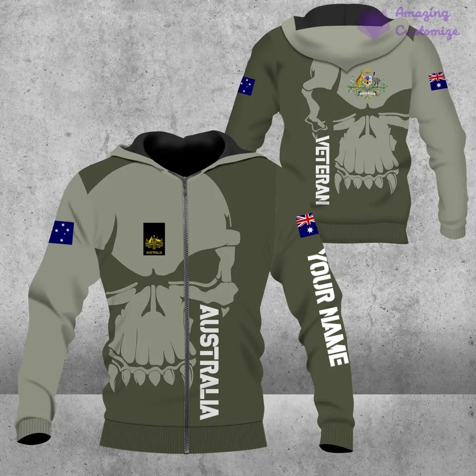 Pull moche personnalisé avec camouflage soldat/vétéran australien avec nom et grade imprimé en 3D - 1602240001