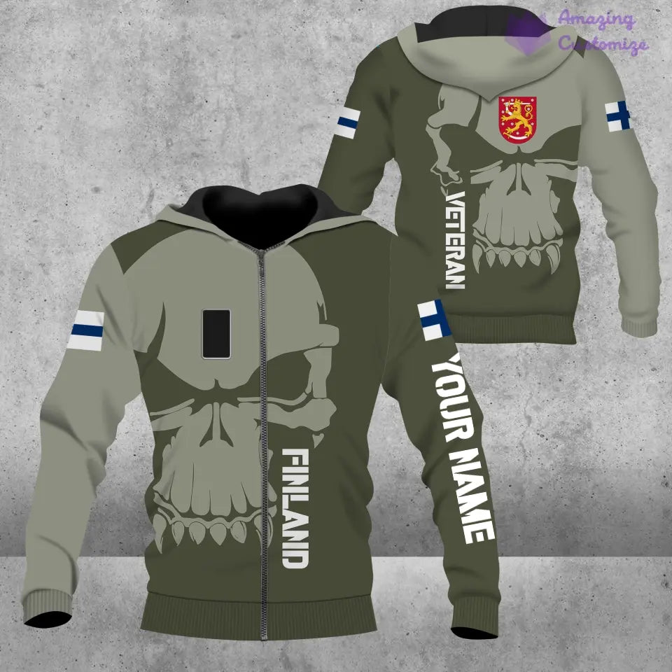 Personalized Finland Soldier/ Veteran Camo With Name And Rank Ugly Sweater 3D Printed  - 1602240001