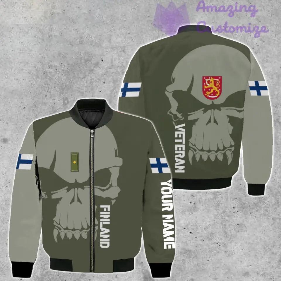 Personalisierter finnischer Soldat/Veteranen-Tarnpullover mit Namen und Rang, 3D-Druck – 1602240001