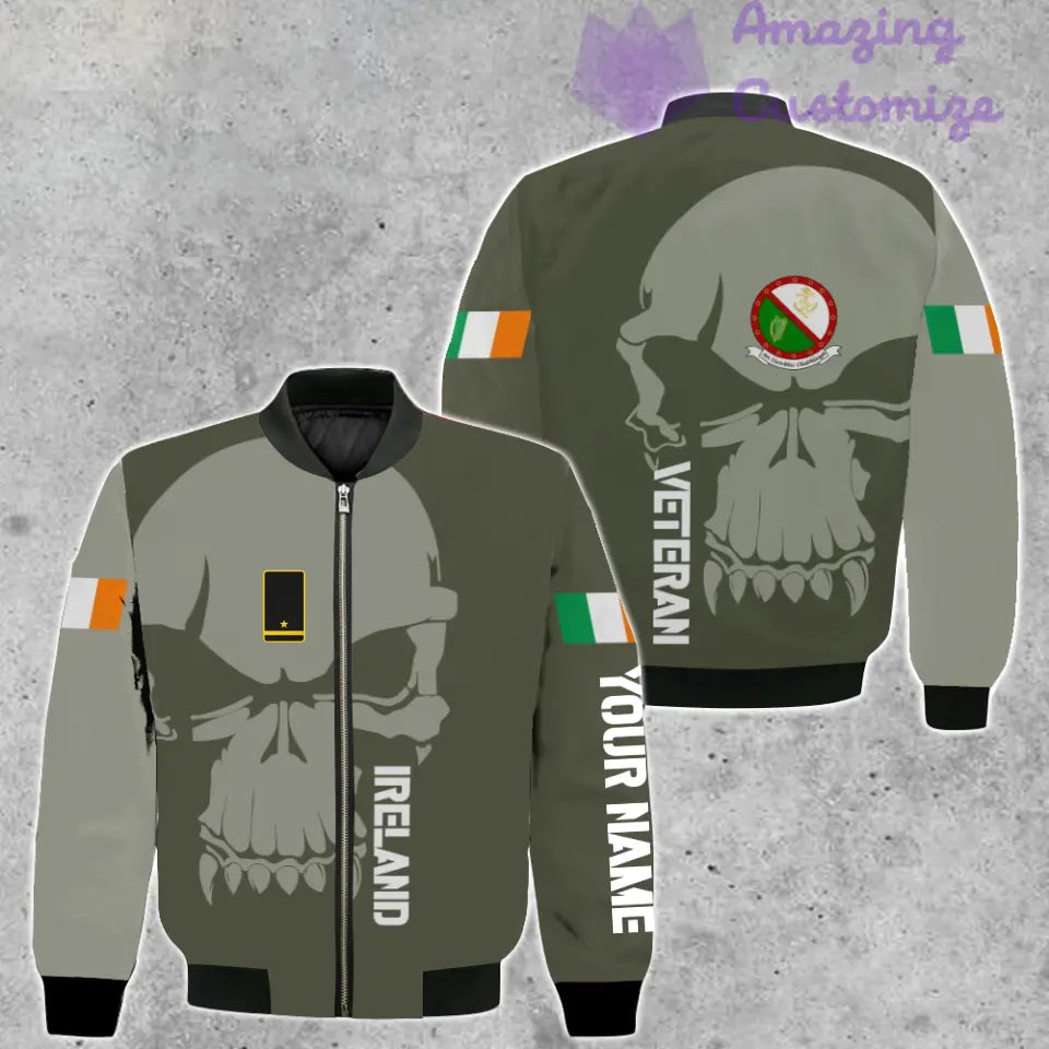 Personalized Ireland Soldier/ Veteran Camo With Name And Rank Ugly Sweater 3D Printed  - 17080416