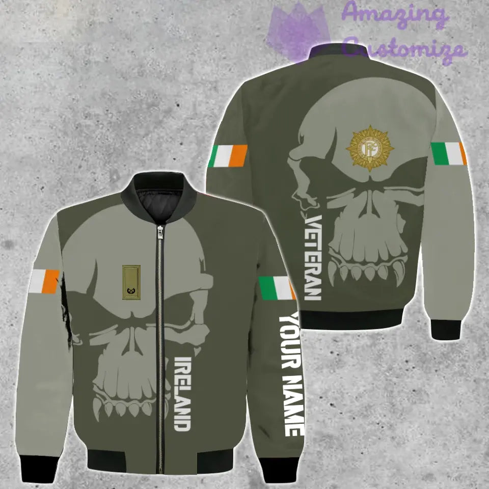 Personalized Ireland Soldier/ Veteran Camo With Name And Rank Ugly Sweater 3D Printed  - 17080416