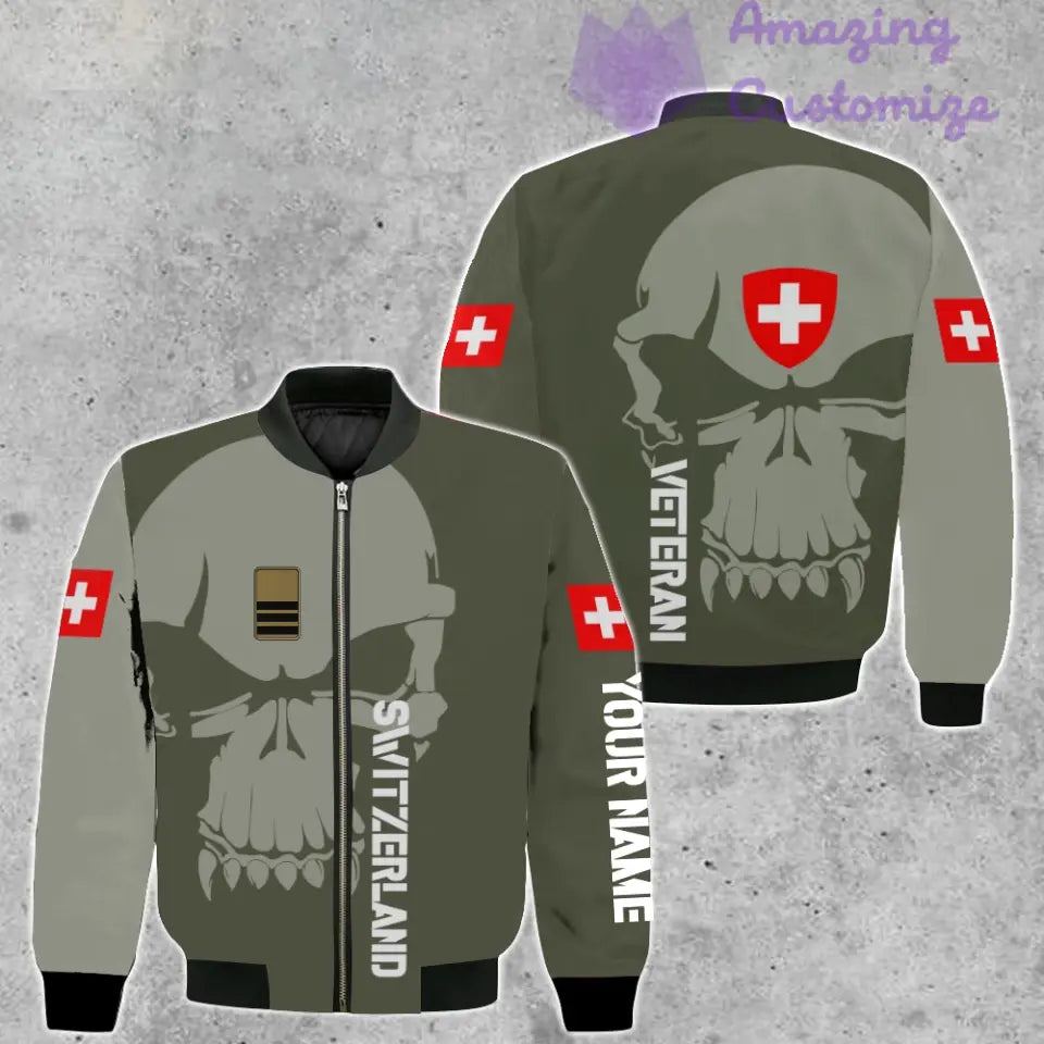 Personalized Swiss Soldier/ Veteran Camo With Name And Rank Ugly Sweater 3D Printed - 1602240001