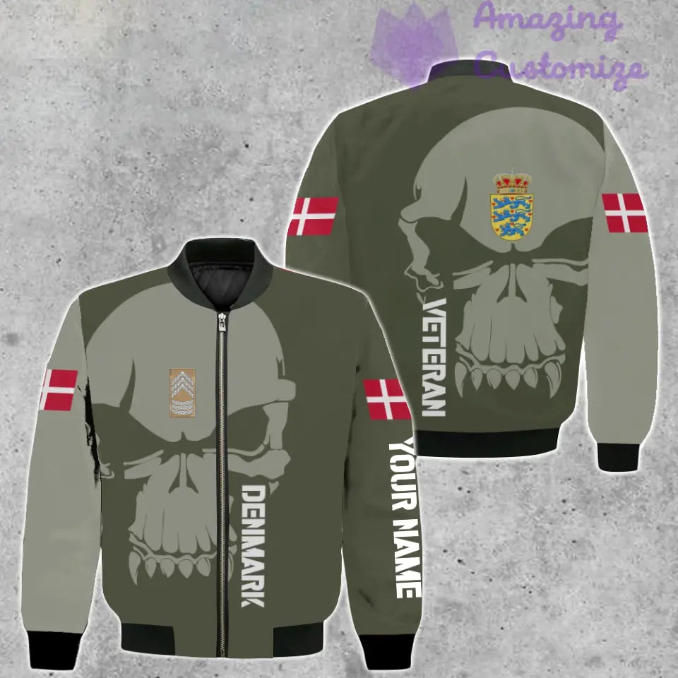 Personalisierter dänischer Soldat/Veteranen-Tarnpullover mit Namen und Rang, 3D-Druck – 1602240001