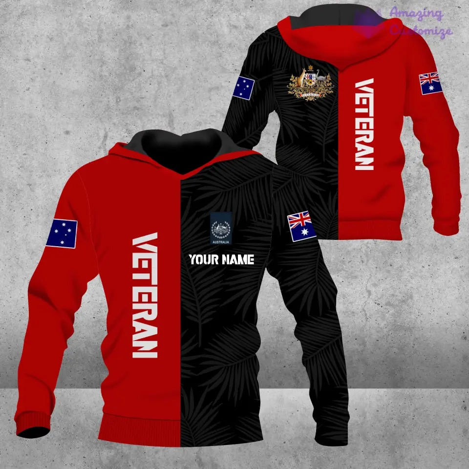 Personalized Australian  Soldier/ Veteran Camo With Name And Rank Hoodie 3D Printed  - 17086464