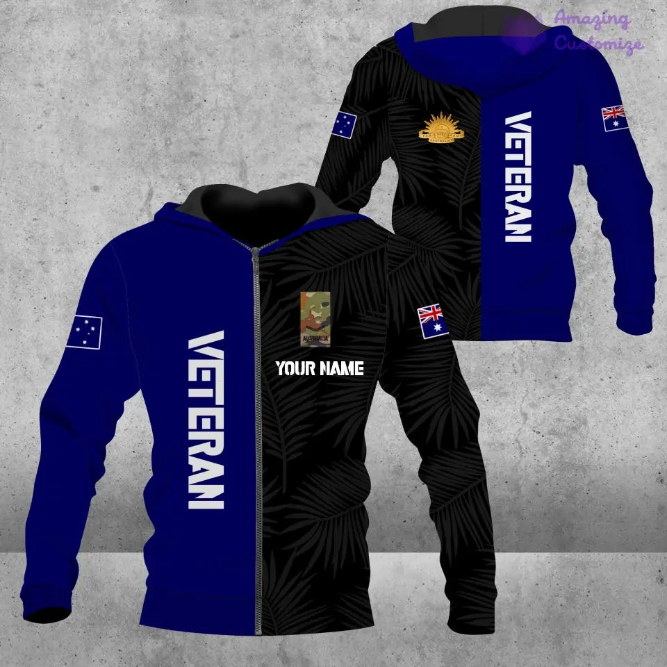 Personalized Australian Soldier/ Veteran Camo With Name And Rank Hoodie 3D Printed  - 17090784