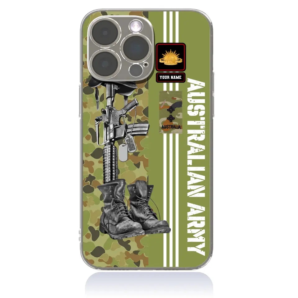 Personalized Australian Soldier/Veterans With Rank, Name Phone Case Printed - 0403240001