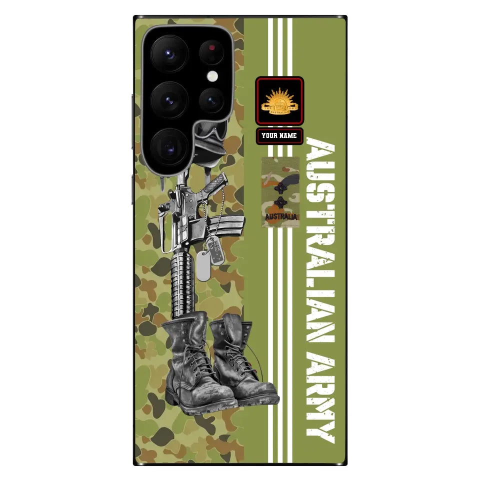 Personalized Australian Soldier/Veterans With Rank, Name Phone Case Printed - 0403240001