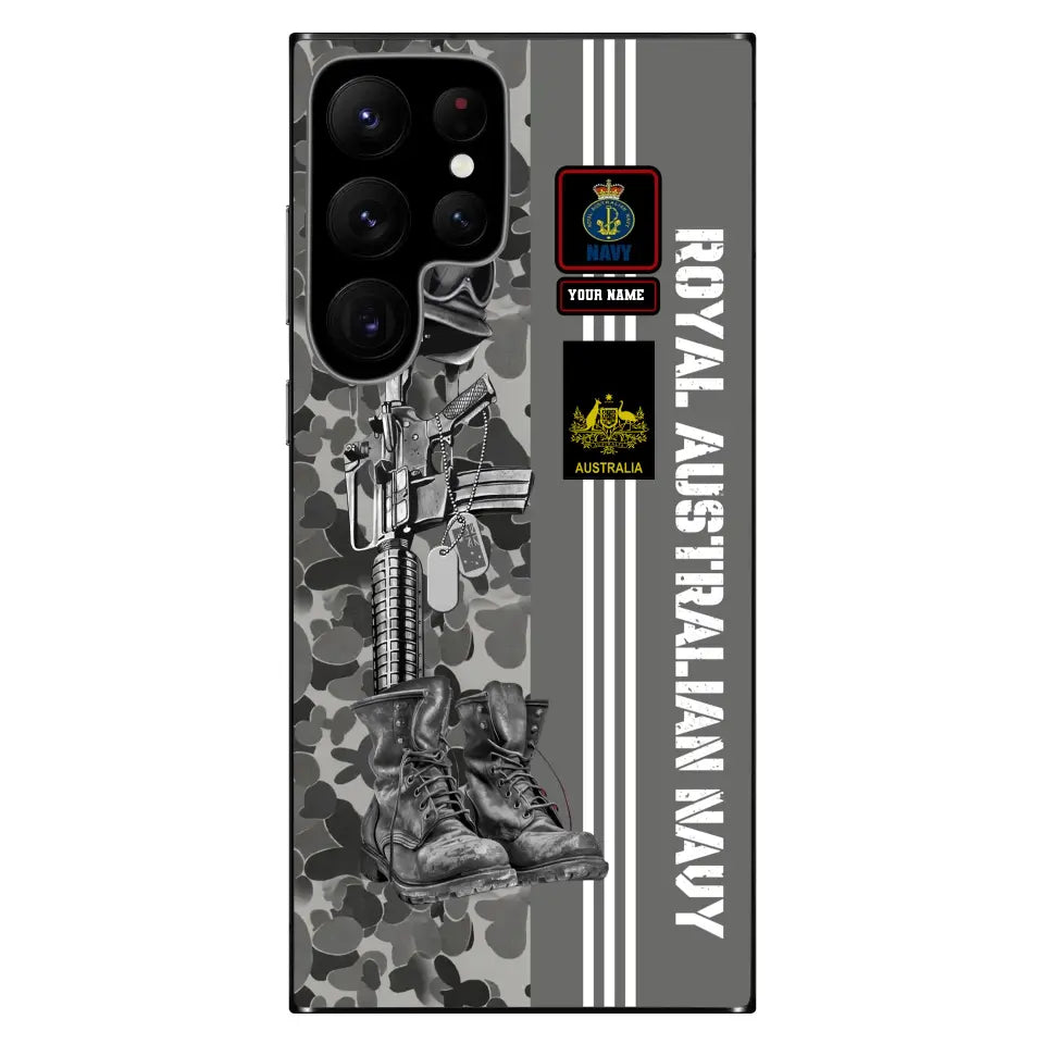 Personalized Australian Soldier/Veterans With Rank, Name Phone Case Printed - 0403240001