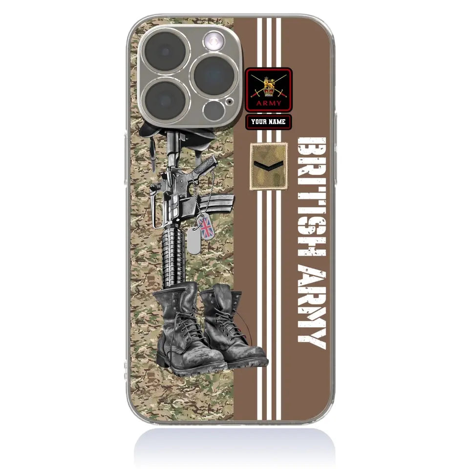 Personalized UK Soldier/Veterans With Rank, Name Phone Case Printed - 0403240001