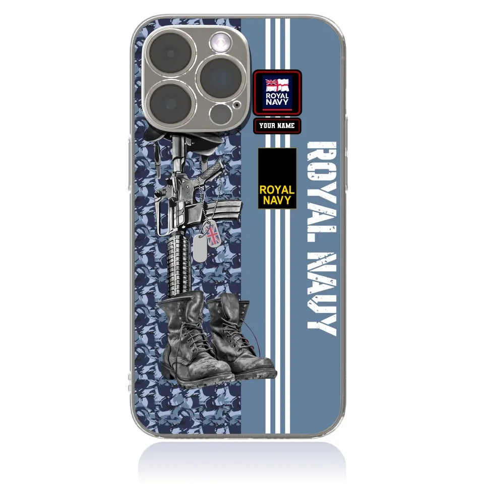 Personalized UK Soldier/Veterans With Rank, Name Phone Case Printed - 0403240001