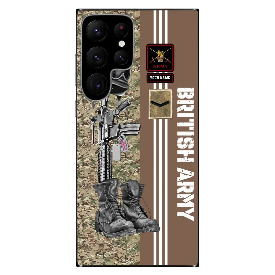 Personalized UK Soldier/Veterans With Rank, Name Phone Case Printed - 0403240001