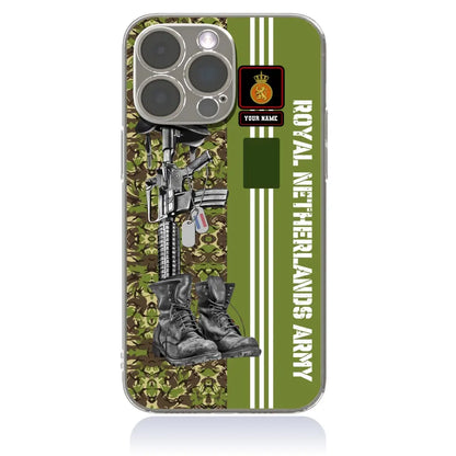 Personalized Netherlands Soldier/Veterans With Rank, Name Phone Case Printed - 0403240001