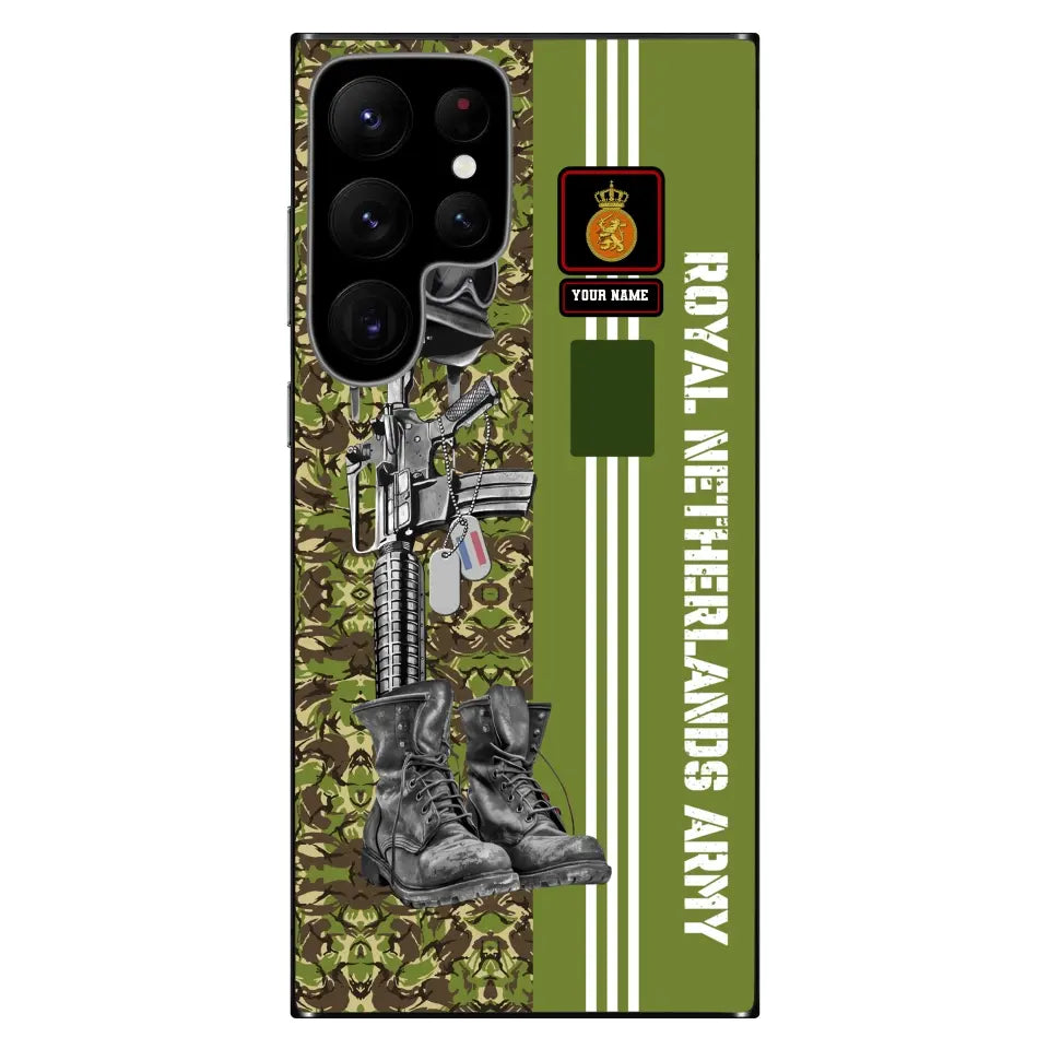 Personalized Netherlands Soldier/Veterans With Rank, Name Phone Case Printed - 0403240001