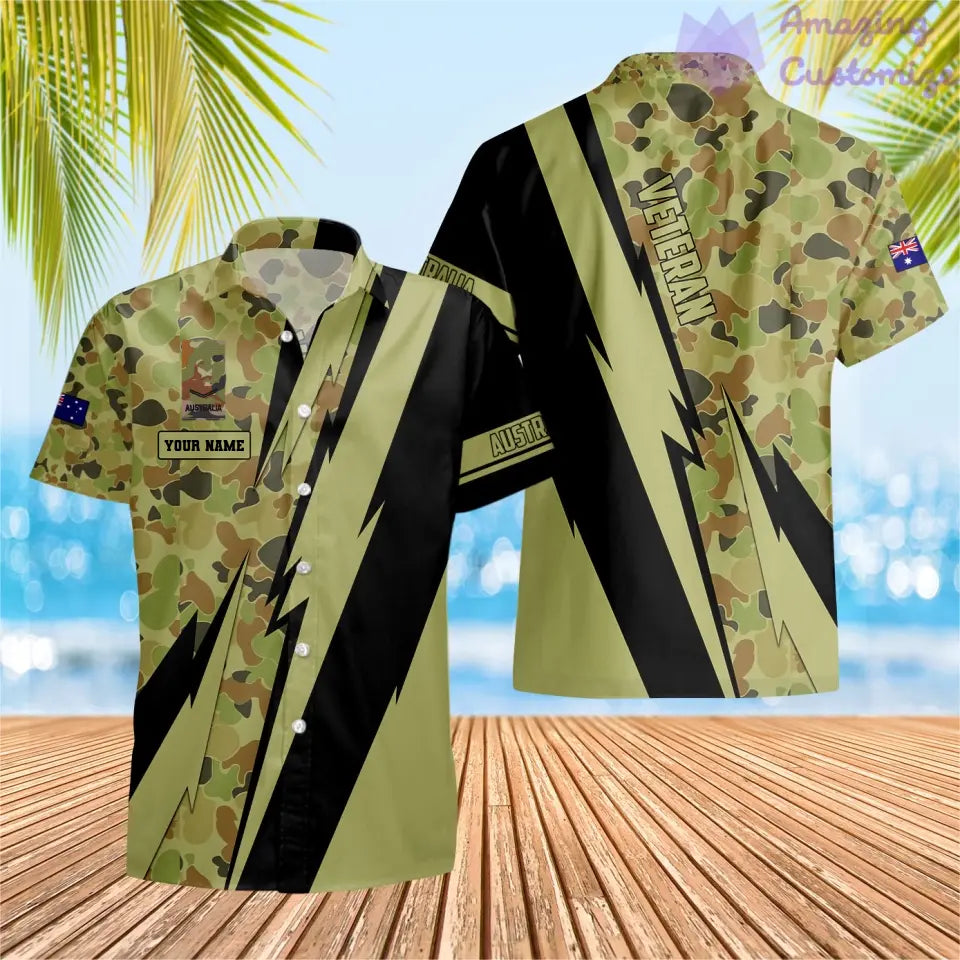 Sweat à capuche personnalisé avec camouflage soldat/vétéran australien avec nom et grade imprimé en 3D - 17095968