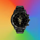 Personalized Australian Soldier/ Veteran With Name And Rank Black Stainless Steel Watch - 0603240001 - Gold Version