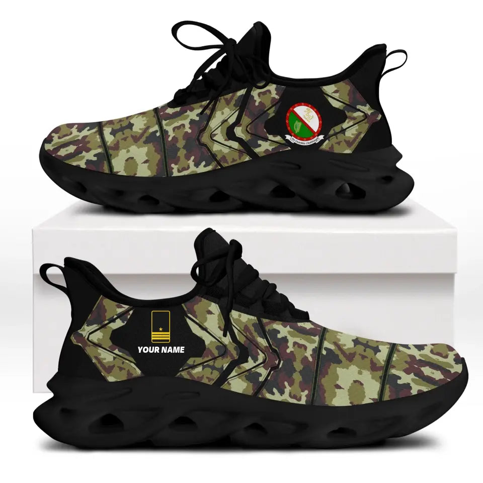 Personalized Ireland Soldier/Veterans With Rank And Name Men Sneakers Printed - 0503240001