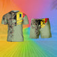 Personalisierter belgischer Soldat/Veteran, Camouflage, mit Namen und Rang, Kombi-T-Shirt + Short, 3D-Druck -