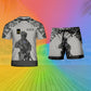 Personalized Australian Soldier/ Veteran Camo With Name And Rank Combo T-Shirt + Short 3D Printed -15Mar2401