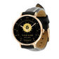 Personalized Belgium Soldier/ Veteran With Name And Year Black Stitched Leather Watch - 1603240001- Gold Version