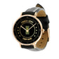 Personalized Finland Soldier/ Veteran With Name And Rank Black Stitched Leather Watch - 2003240001 - Gold Version