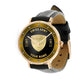 Personalized Swiss Soldier/ Veteran With Name, Rank And Year Black Stitched Leather Watch - 1803240001 - Gold Version