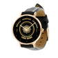 Personalized Ireland Soldier/ Veteran With Name, Rank Black Stitched Leather Watch - 2603240001 - Gold Version