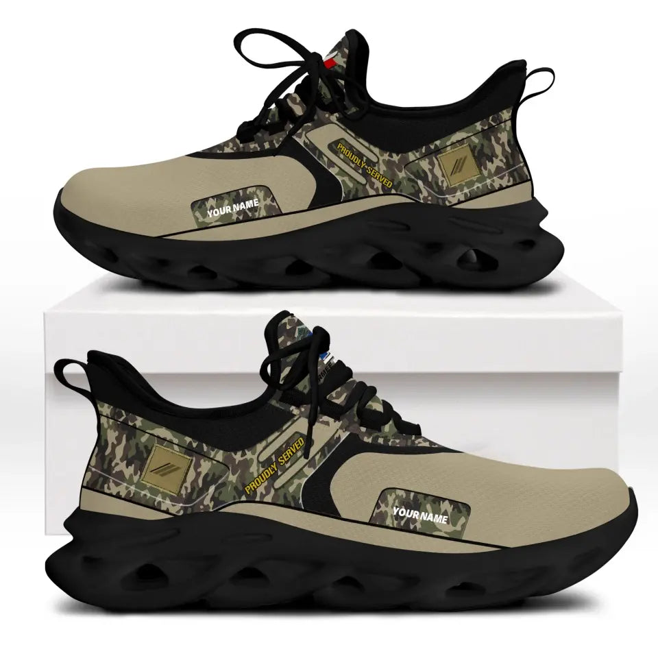 Personalized France Soldier/Veterans With Rank And Name Men Sneakers Printed - 2603240001