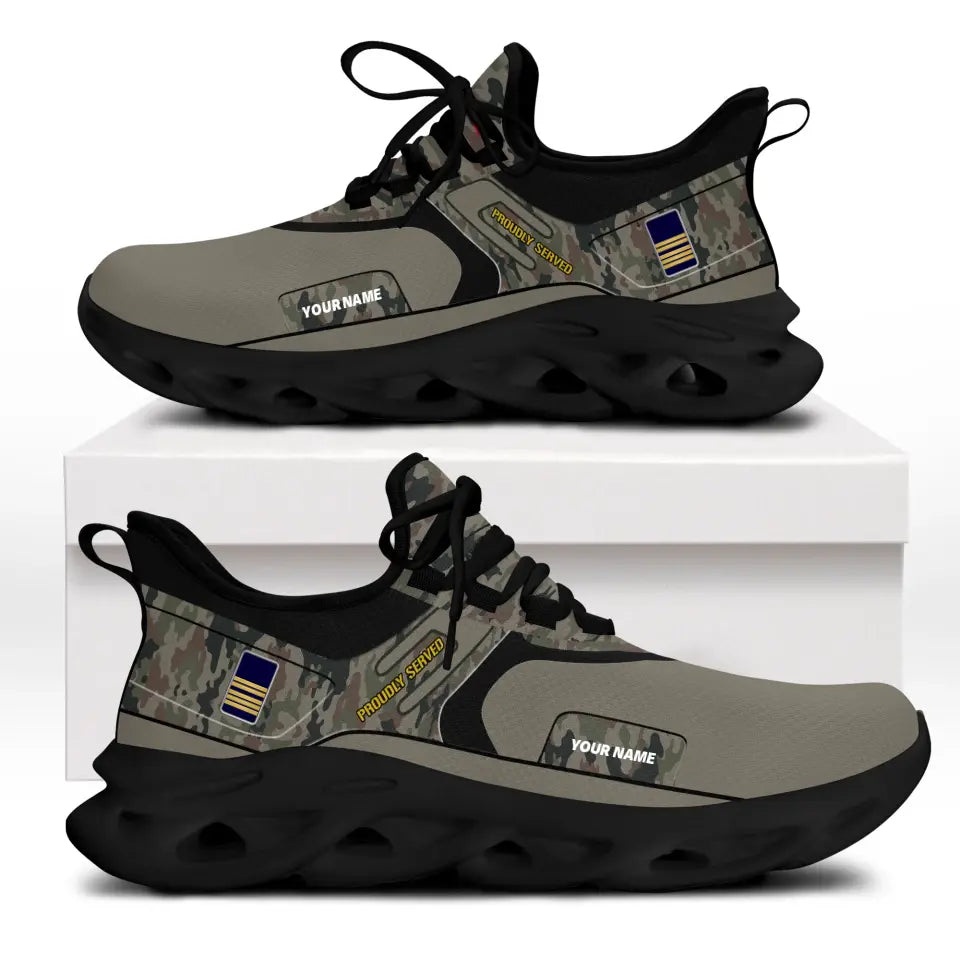 Personalized France Soldier/Veterans With Rank And Name Men Sneakers Printed - 2603240001