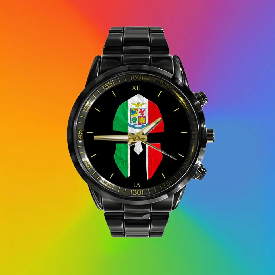 Italy Soldier/ Veteran Black Stainless Steel Watch - 2903240001