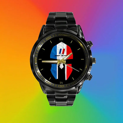 Montre Soldat/Vétéran France en acier inoxydable noir - 2903240001