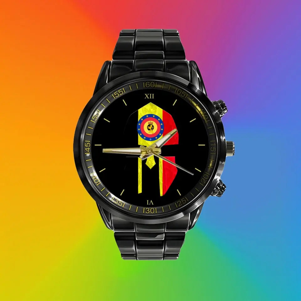 Montre en acier inoxydable noir pour soldat/vétéran belge - 2903240001