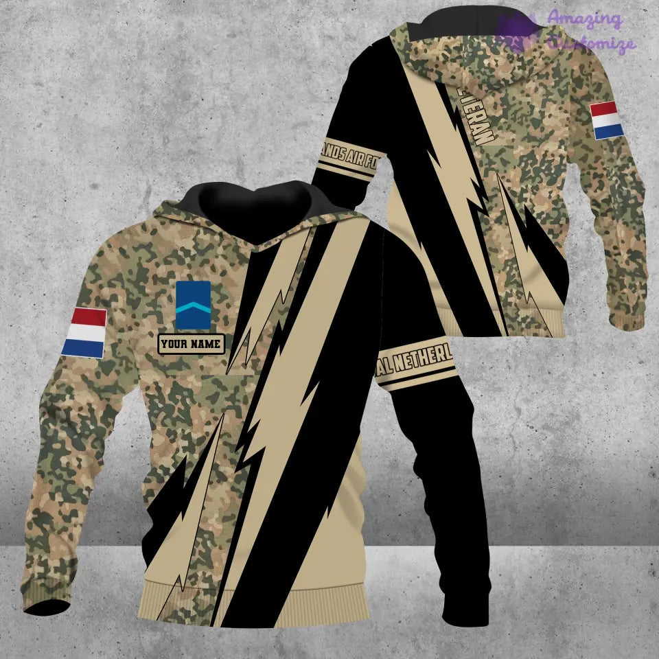 Personalized Netherlands Soldier/Veteran with Name and Rank Hoodie All Over Printed - 17121024