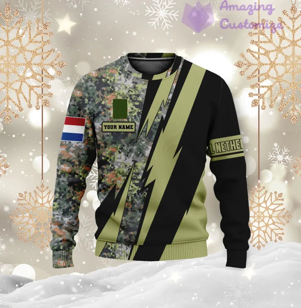 Personalized Netherlands Soldier/Veteran with Name and Rank Hoodie All Over Printed - 17121024